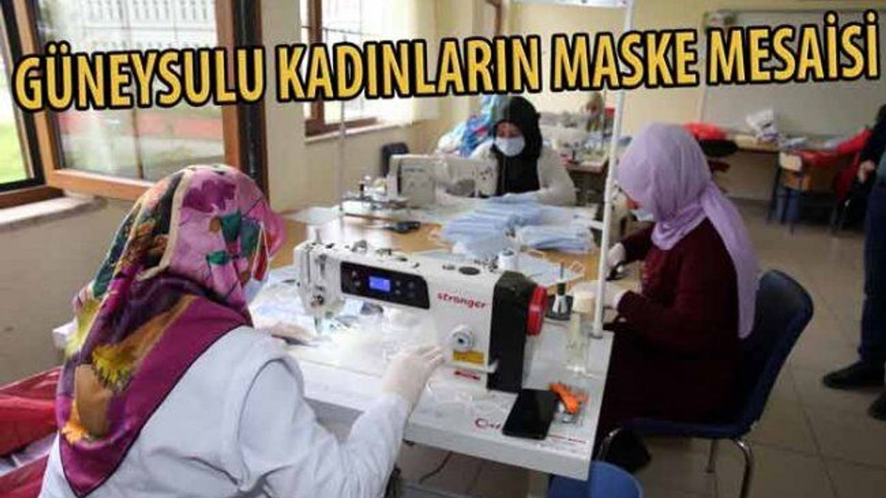 Gönüllü Kadınlar Günde 30 Bin Maske Üretiyor