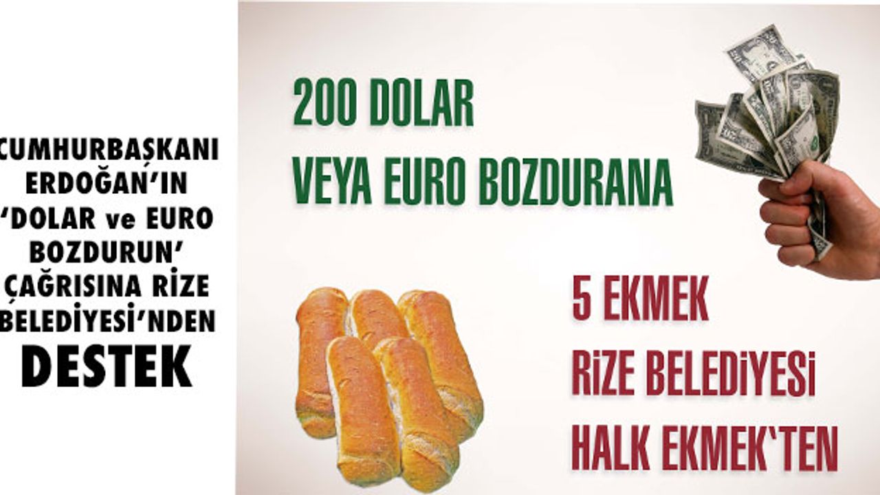 Döviz Bozdurma Kampanyasına Belediyeden Destek