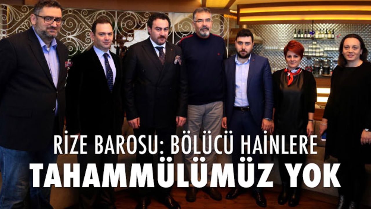 Rize Barosu Basın Toplantısı Düzenledi