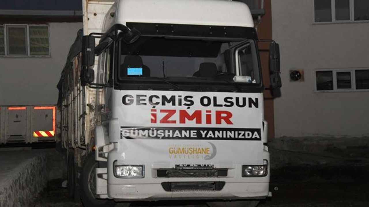 Gümüşhane'den İzmir'e Yardım Tırı