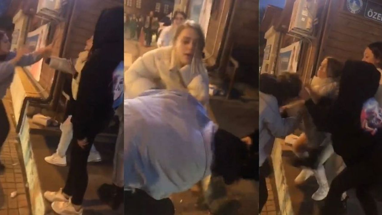 Liseli Kızların Kavgası Kamerada