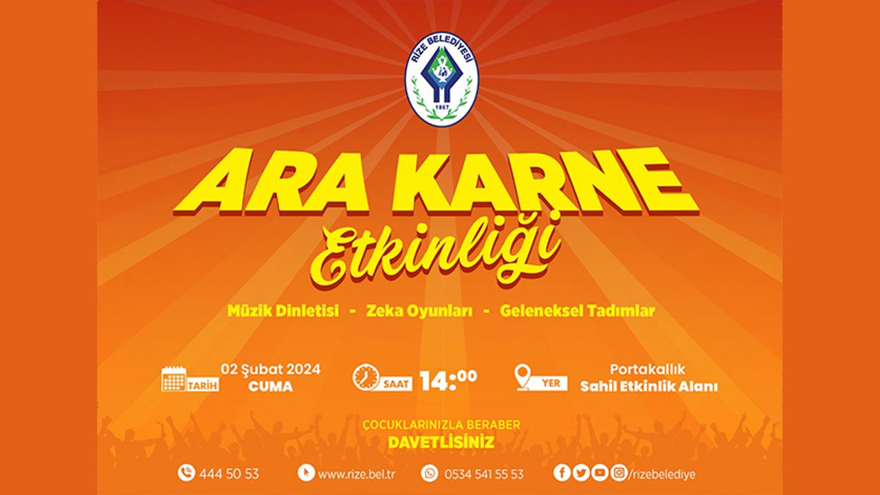 Çocuklar ‘Ara Karne Etkinliği’nde Eğlenecek