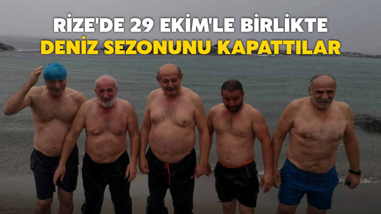 Rize'de 29 Ekim'le Birlikte Deniz Sezonunu Kapattılar