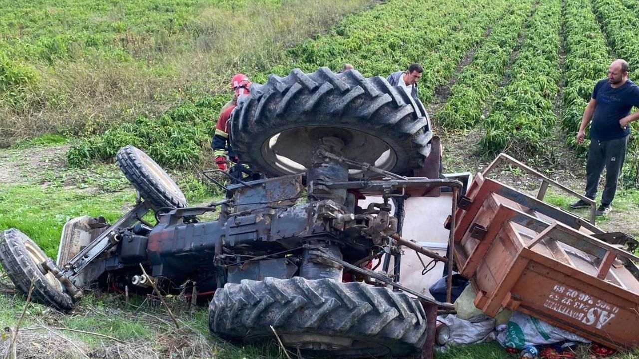 Balıkesir'de Traktör Devrildi: 1 Yaralı