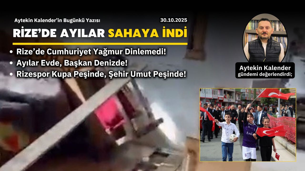 Rize’de Ayılar Sahaya İndi