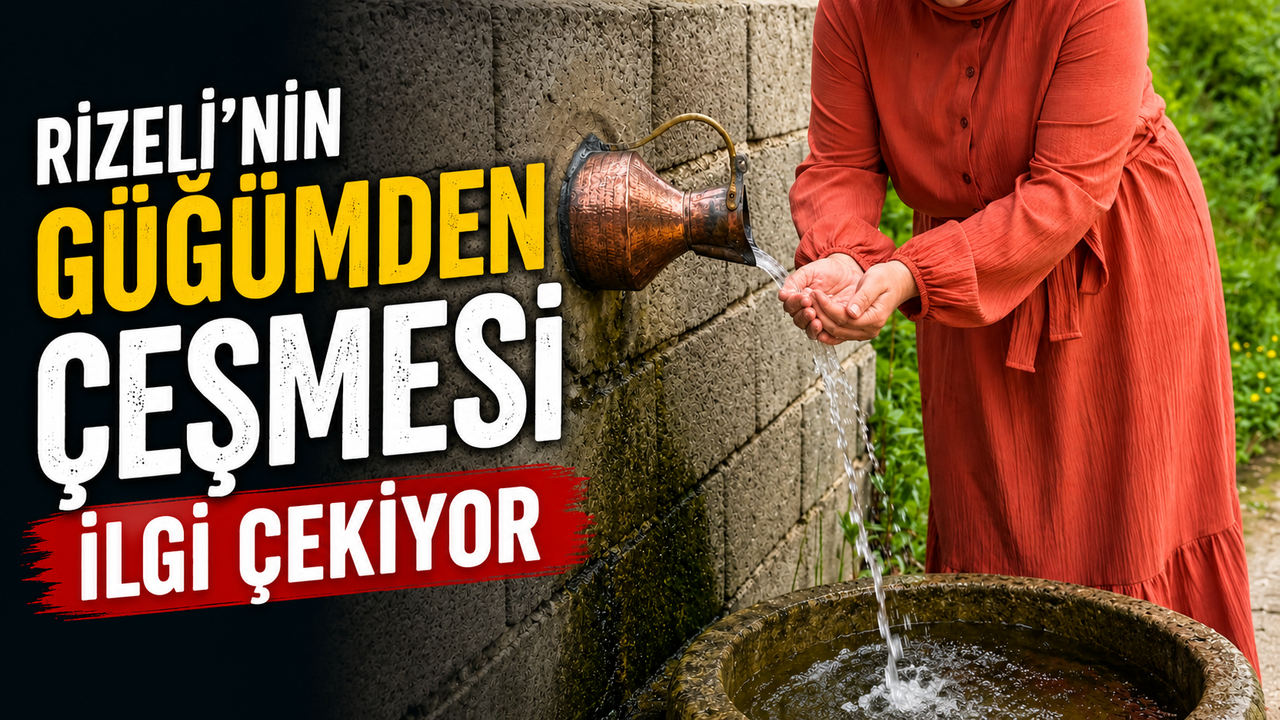 Rizeli'nin Güğümden Çeşmesi İlgi Çekiyor