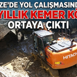 Rize’de Yol Çalışmasında 200 Yıllık Kemer Köprü Ortaya Çıktı