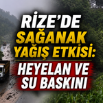 Rize'de Sağanak Doğu İlçelerini Etkiliyor