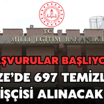 Rize’de Milli Eğitim Bakanlığı 697 Temizlik İşçisi Alacak: Başvurular Ne Zaman?