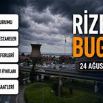 Rize’de Bugün Hava Yağmurlu: Uçuşlar, Namaz Vakitleri, Nöbetçi Eczaneler Ve Akaryakıt Fiyatları
