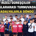 Rizeli Güreşçiler Uluslarası Turnuvadan Madalyalarla Döndü