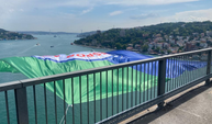 FSM Köprüsü'nde de Çaykur Rizespor Bayrağı Dalgalanıyor