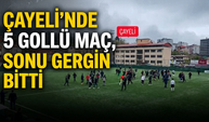 Çayeli’nde 5 Gollü Maç, Sonu Gergin Bitti
