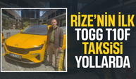 Rize'nin İlk Togg T10f Taksisi Yollarda