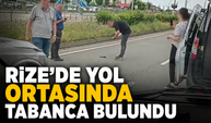 Rize'de Yol Ortasında Tabanca Bulundu