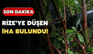 Rize'ye Düşen İha Bulundu