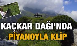 Rizede Kaçkar Dağı`nda Piyanoyla Klip