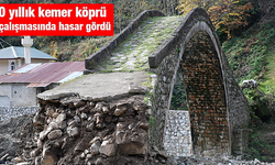 300 Yıllık Kemer Köprü, Yol Çalışmasında Hasar Gördü