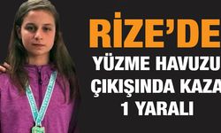 Rizede Yüzme Havuzu Çıkışında Kaza: 1 yaralı