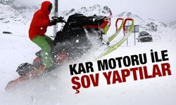 Ovit Dağı'nda Kar Motorlarıyla Gösteri