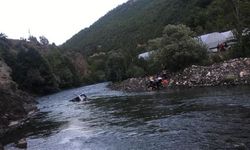 Rize plakalı araç nehre düştü: 1 ölü 3 yaralı