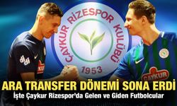 Çaykur Rizespor Ara Transferde 7 Takviye Yaptı