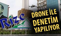 Rize'de Drone ile Maske ve Sosyal Mesafe Denetimi Yapılıyor