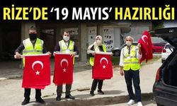 Rize'de 19 Mayıs Öncesi Binlerce Türk Bayrağı Dağıtıldı