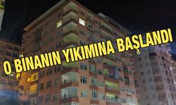 Risk Taşıyan 11 Katlı Apartmanın Yıkımına Başlandı