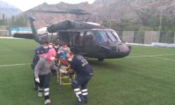 Yaralı Dağcı Askeri Helikopterle Kurtarıldı