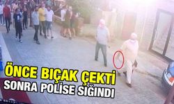 Kadınlara Bıçak Çekti, Vatandaş Tepki Gösterince Polise Sığındı