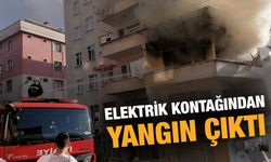 Rize'de 7 Katlı Apartmanda Yangın Çıktı