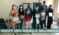 Yeşilay'ın Yarışmasında Dereceye Giren Öğrencilere Ödülleri Verildi