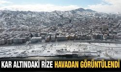 Rize'deki Eşsiz Kar Manzarası Drone ile Görüntülendi