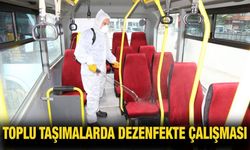 Rize'de Toplu Taşıma Araçları Dezenfekte Edildi