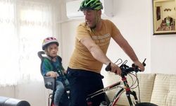 Kızı İçin Bisiklet Keyfini Evine Taşıdı