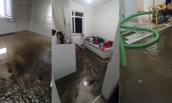 Rize'de Tıkanan Kanalizasyon Nedeniyle Ev Sular Altında Kaldı