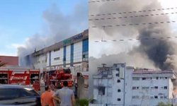 Samsun'da, Boya Fabrikasında Çıkan Yangın Söndürüldü