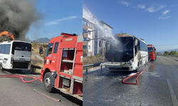 Kastamonu'da, İBB Midibüsü Yandı