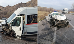 Amasya'da Öğrenci Servisi İle Otomobil Çarpıştı: 5'i Öğrenci 6 Yaralı