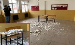 Sınıfta Ders Sırasında Tavanın Sıvası Düştü: 7 Öğrenci Yaralı