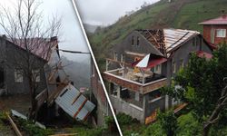 Rize'de Fırtına Sebebiyle 82 Evin Çatısı Uçtu