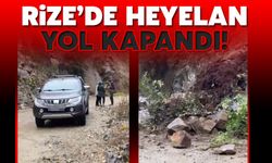 Rize'de Heyelan; Yayla Yolu Kapandı 