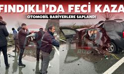 Fındıklı'da Feci Kaza: Bariyerlere Ok Gibi Saplandı!
