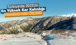 Türkiye'de 2023'ün En Yüksek Kar Kalınlığı Handüzü Yaylası'nda Ölçüldü