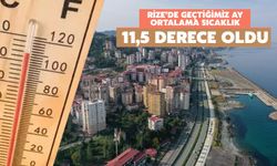 Rize'de Geçtiğimiz Ay Ortalama Sıcaklık 11,5 Derece Oldu