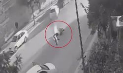Araca Çarpan Motosiklet Alev Aldı