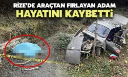 Rize'de Araçtan Fırlayan Sürücü Hayatını Kaybetti