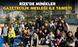 Rize’de Minikler Gazetecilik Mesleği ile Tanıştı