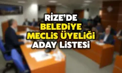 Rize’de Merkez Belediye Meclis Üyesi Adayları